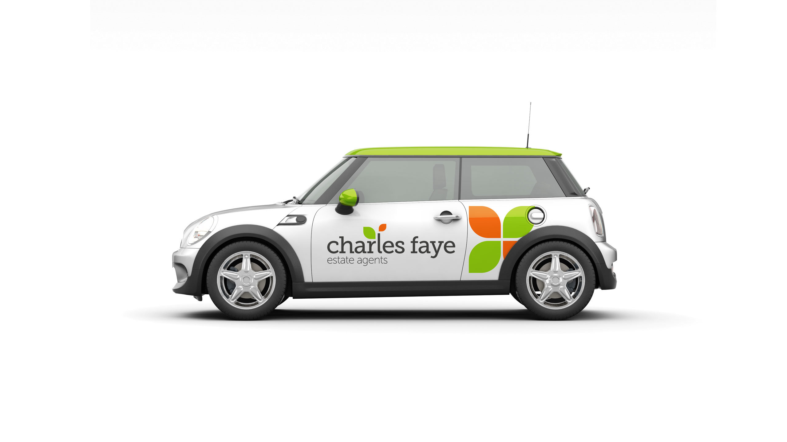 estate agent graphic design vehicle livery charles faye
