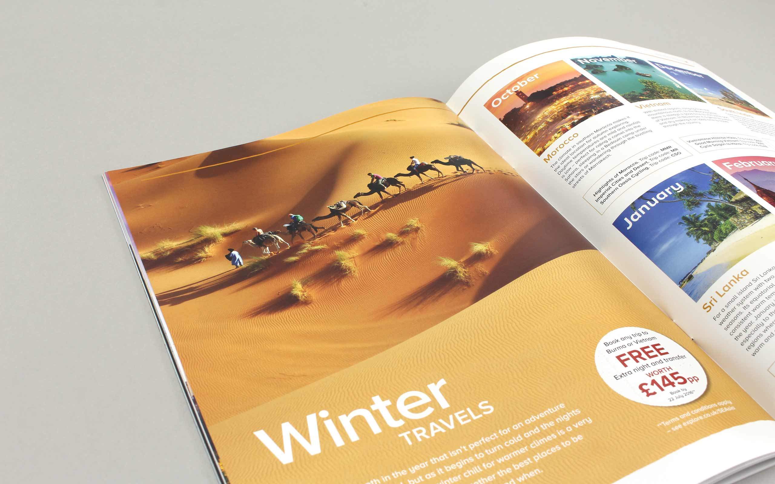 travel magazine brochure design winter travel months pages longitude